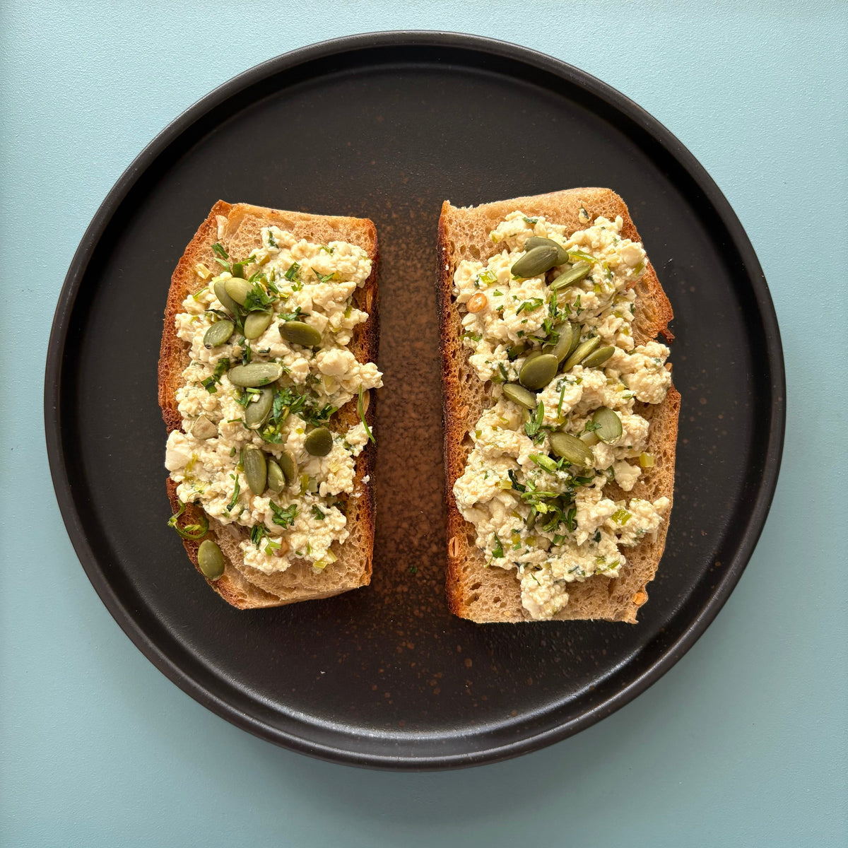 Tofu-Herb Scramble on sourdough